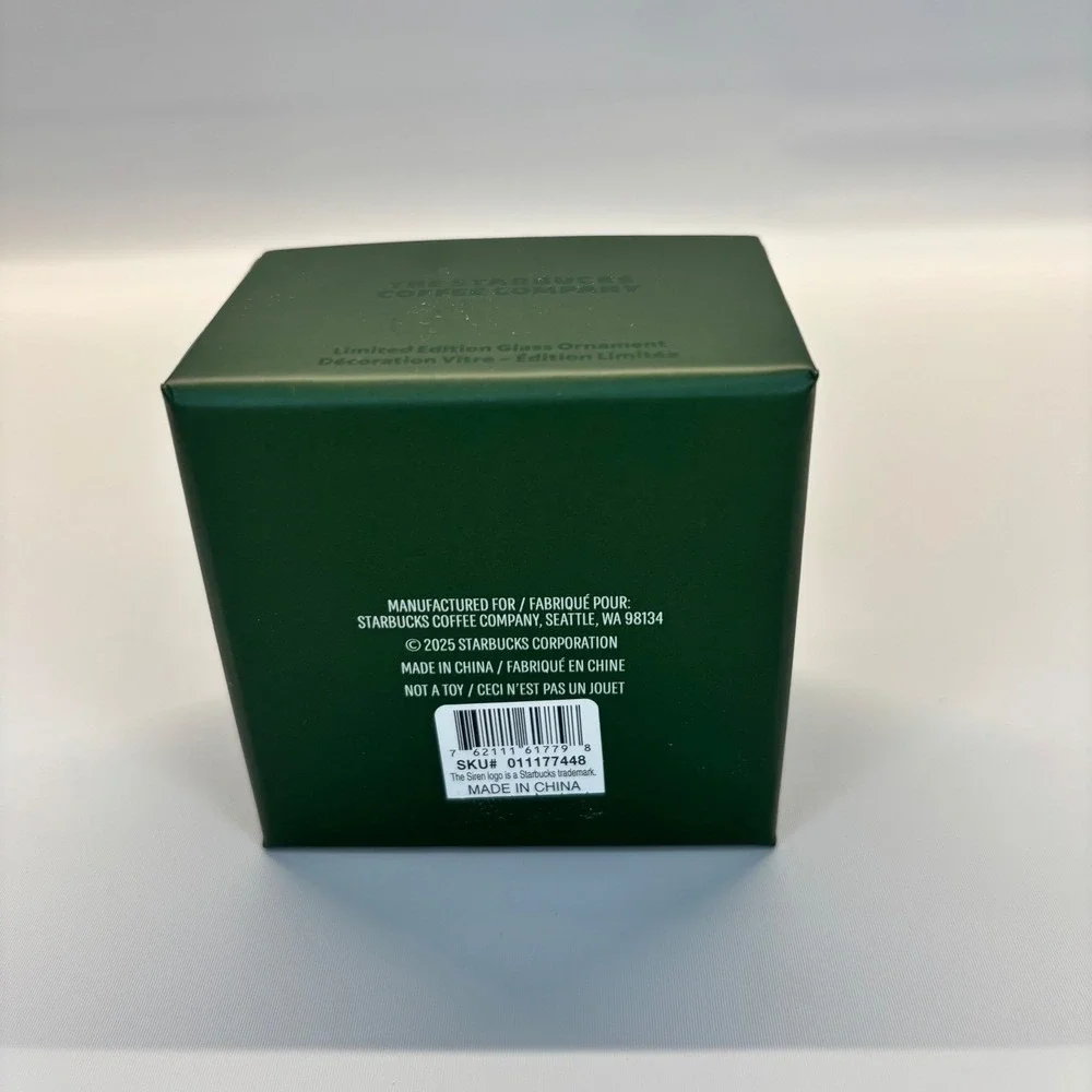 Starbucks Coffee Company Mini Mug Ornament Limited Edition Glass New In Box 2025
